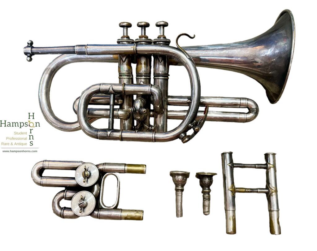 Besson C Cornet with Extra Slides c. 1907 - Image 7